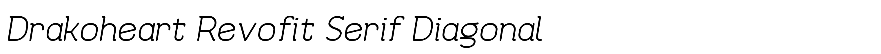 Drakoheart Revofit Serif Diagonal